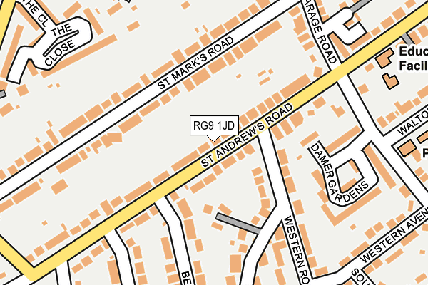 RG9 1JD map - OS OpenMap – Local (Ordnance Survey)