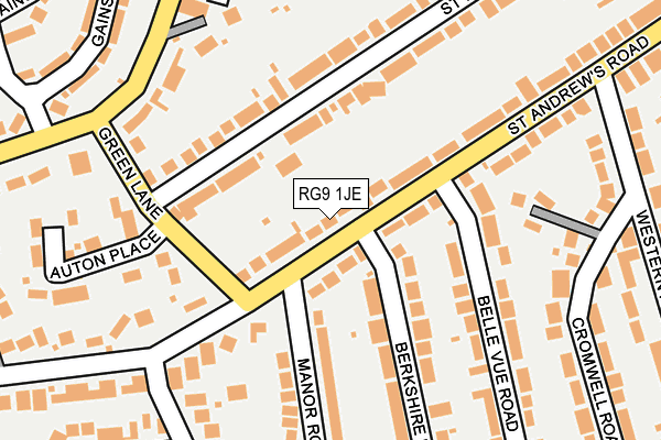 RG9 1JE map - OS OpenMap – Local (Ordnance Survey)
