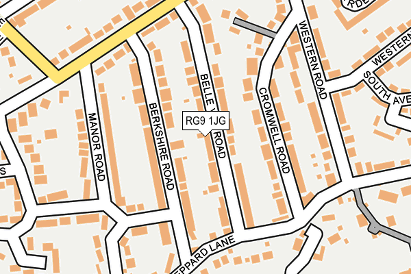 RG9 1JG map - OS OpenMap – Local (Ordnance Survey)