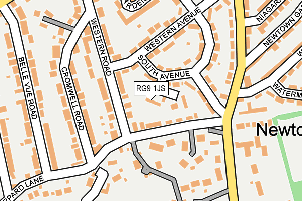 RG9 1JS map - OS OpenMap – Local (Ordnance Survey)