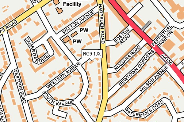 RG9 1JX map - OS OpenMap – Local (Ordnance Survey)