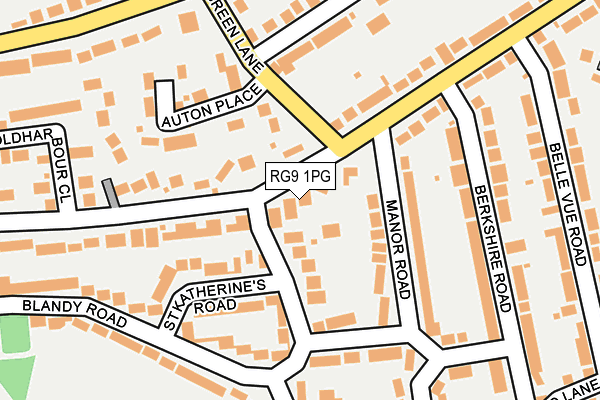 RG9 1PG map - OS OpenMap – Local (Ordnance Survey)