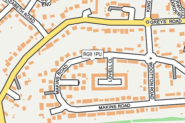RG9 1PU map - OS OpenMap – Local (Ordnance Survey)