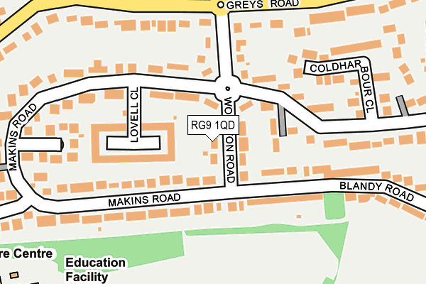 RG9 1QD map - OS OpenMap – Local (Ordnance Survey)