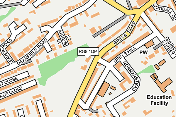 RG9 1QP map - OS OpenMap – Local (Ordnance Survey)
