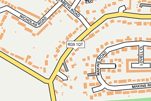 RG9 1QT map - OS OpenMap – Local (Ordnance Survey)