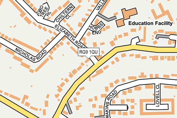 RG9 1QU map - OS OpenMap – Local (Ordnance Survey)
