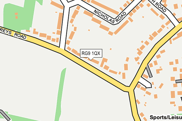 RG9 1QX map - OS OpenMap – Local (Ordnance Survey)