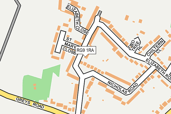 RG9 1RA map - OS OpenMap – Local (Ordnance Survey)