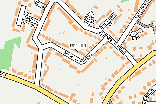 RG9 1RB map - OS OpenMap – Local (Ordnance Survey)