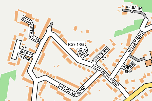 RG9 1RG map - OS OpenMap – Local (Ordnance Survey)