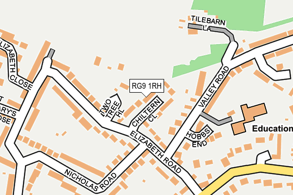 RG9 1RH map - OS OpenMap – Local (Ordnance Survey)