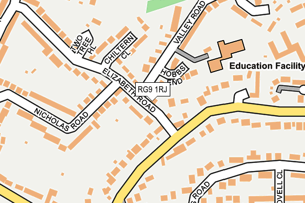 RG9 1RJ map - OS OpenMap – Local (Ordnance Survey)
