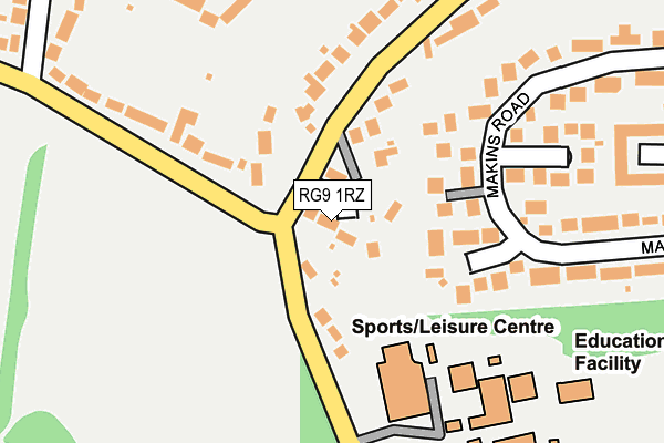 RG9 1RZ map - OS OpenMap – Local (Ordnance Survey)