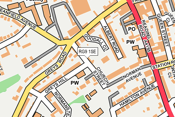 RG9 1SE map - OS OpenMap – Local (Ordnance Survey)