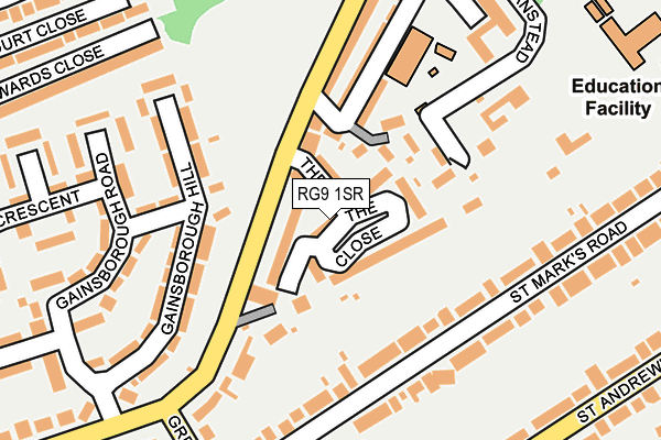 RG9 1SR map - OS OpenMap – Local (Ordnance Survey)