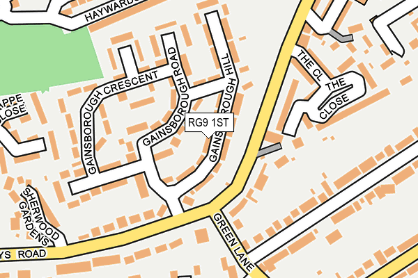 RG9 1ST map - OS OpenMap – Local (Ordnance Survey)
