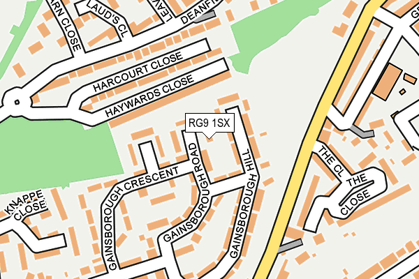 RG9 1SX map - OS OpenMap – Local (Ordnance Survey)