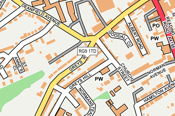RG9 1TD map - OS OpenMap – Local (Ordnance Survey)