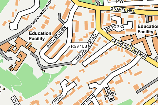 RG9 1UB map - OS OpenMap – Local (Ordnance Survey)