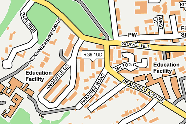 RG9 1UD map - OS OpenMap – Local (Ordnance Survey)