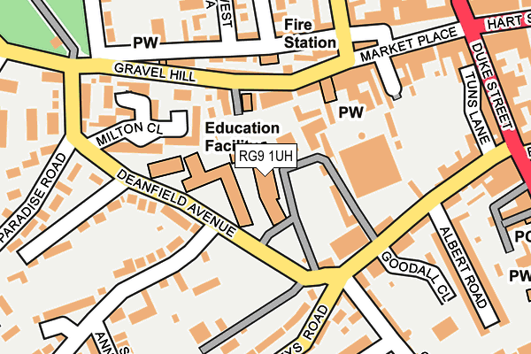 RG9 1UH map - OS OpenMap – Local (Ordnance Survey)