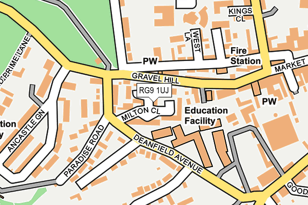 RG9 1UJ map - OS OpenMap – Local (Ordnance Survey)
