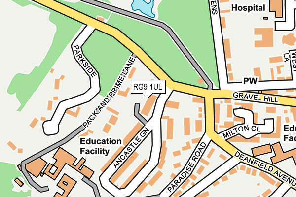RG9 1UL map - OS OpenMap – Local (Ordnance Survey)