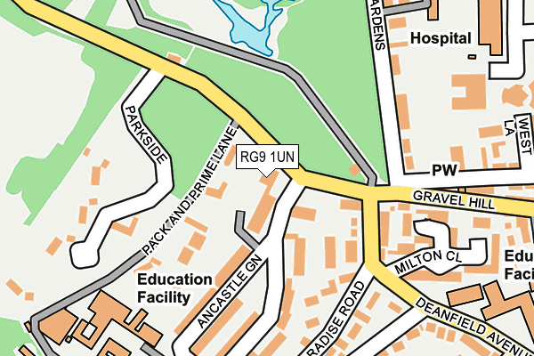 RG9 1UN map - OS OpenMap – Local (Ordnance Survey)