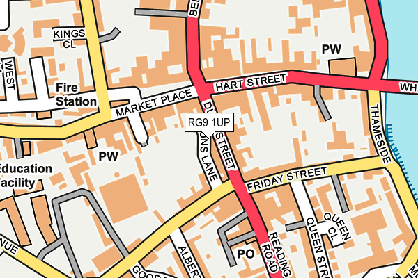 RG9 1UP map - OS OpenMap – Local (Ordnance Survey)