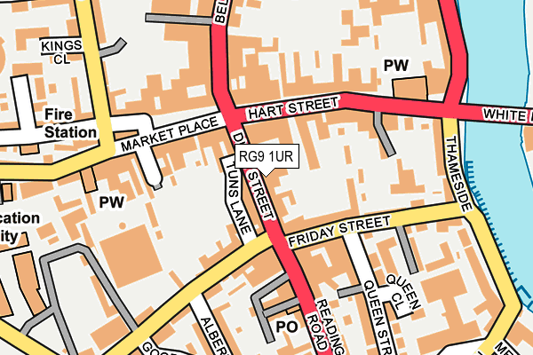 RG9 1UR map - OS OpenMap – Local (Ordnance Survey)