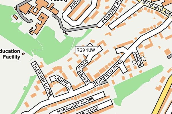 RG9 1UW map - OS OpenMap – Local (Ordnance Survey)
