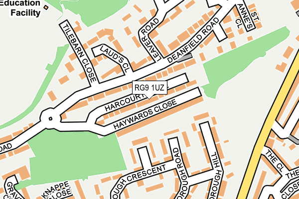 RG9 1UZ map - OS OpenMap – Local (Ordnance Survey)