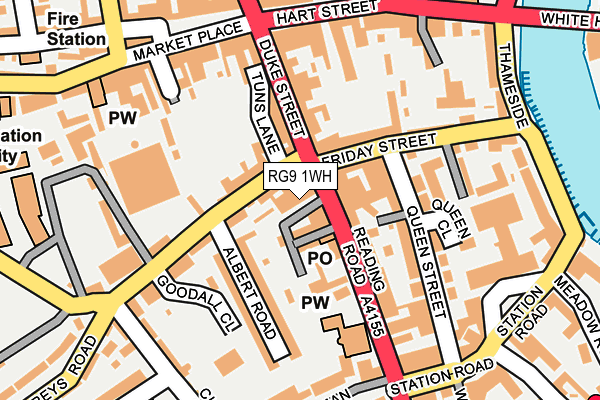 RG9 1WH map - OS OpenMap – Local (Ordnance Survey)