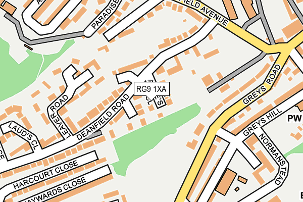 RG9 1XA map - OS OpenMap – Local (Ordnance Survey)