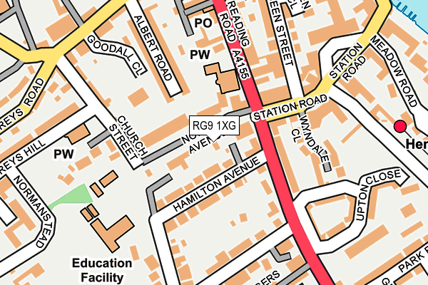 RG9 1XG map - OS OpenMap – Local (Ordnance Survey)
