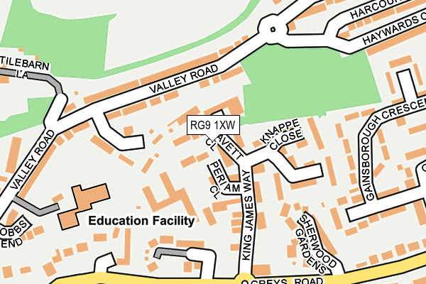 RG9 1XW map - OS OpenMap – Local (Ordnance Survey)