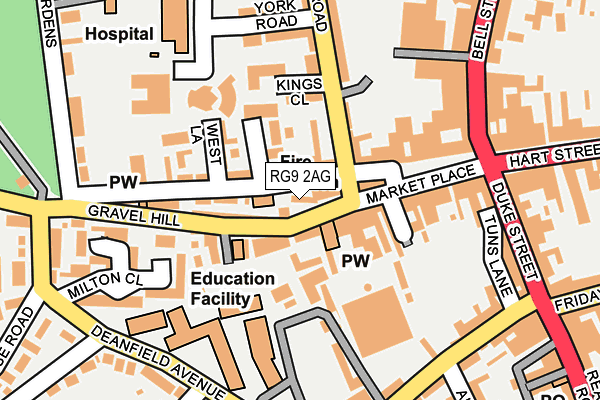 RG9 2AG map - OS OpenMap – Local (Ordnance Survey)