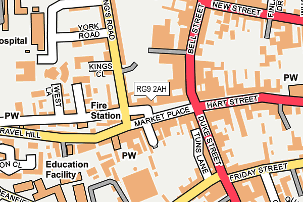 Map of THE SQUARE HENLEY LTD at local scale