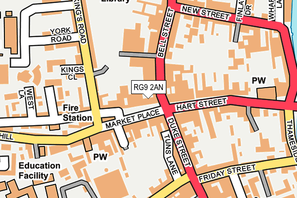 RG9 2AN map - OS OpenMap – Local (Ordnance Survey)