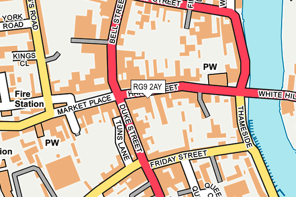 RG9 2AY map - OS OpenMap – Local (Ordnance Survey)