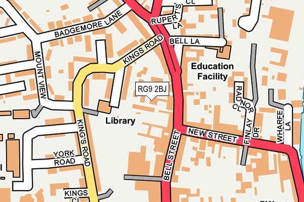 RG9 2BJ map - OS OpenMap – Local (Ordnance Survey)