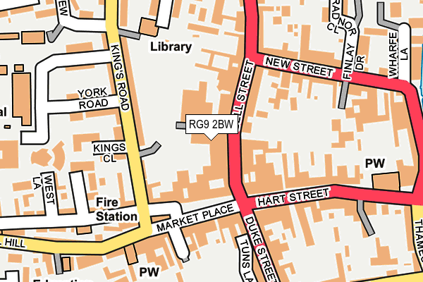 RG9 2BW map - OS OpenMap – Local (Ordnance Survey)