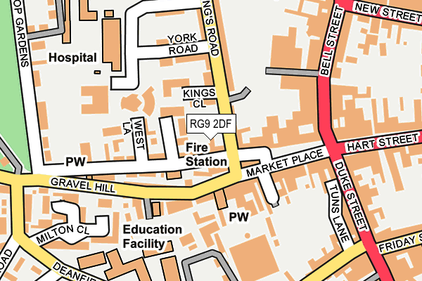 RG9 2DF map - OS OpenMap – Local (Ordnance Survey)