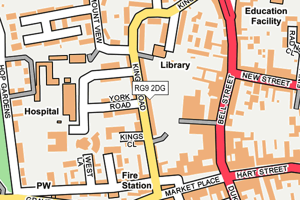 RG9 2DG map - OS OpenMap – Local (Ordnance Survey)