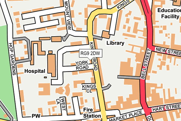 RG9 2DW map - OS OpenMap – Local (Ordnance Survey)