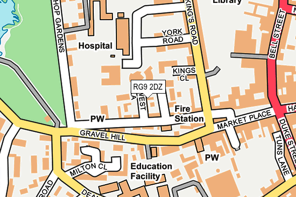 RG9 2DZ map - OS OpenMap – Local (Ordnance Survey)