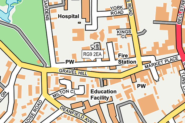 RG9 2EA map - OS OpenMap – Local (Ordnance Survey)