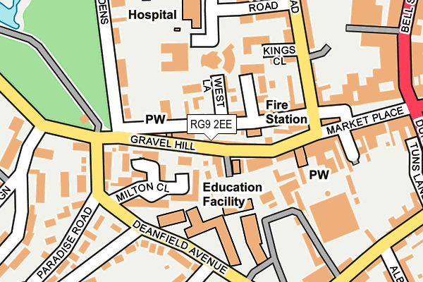 RG9 2EE map - OS OpenMap – Local (Ordnance Survey)