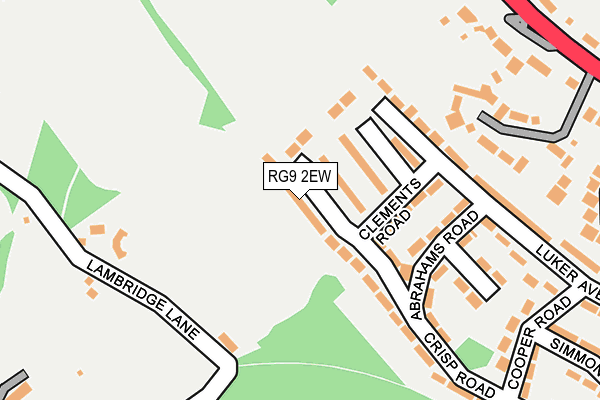 RG9 2EW map - OS OpenMap – Local (Ordnance Survey)